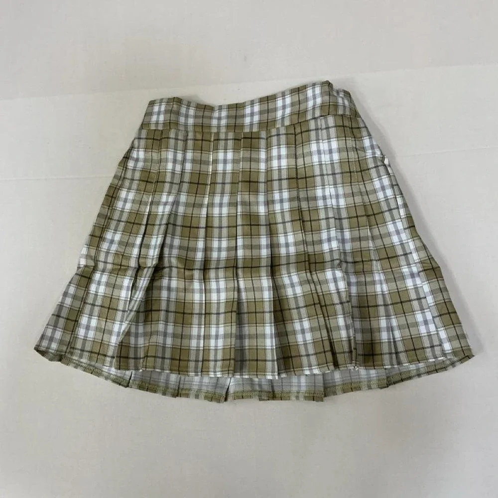 Brand new with tags O.Vianca‎ plaid pleated mini skirt